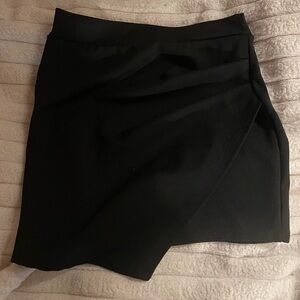 Charlotte Russe Asymmetrical Black Mini Skirt